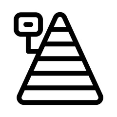 pyramid chart line icon