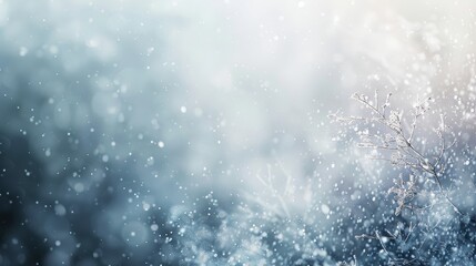 Obraz premium Cool gray and blue abstract winter wallpaper with foggy texture and frosty sparkles backdrop