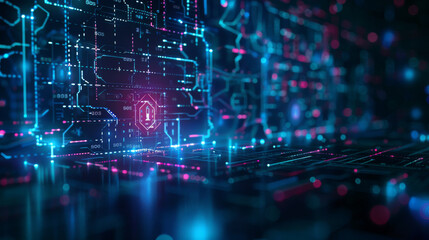 Obraz premium Internet and technology concept. Cyber security