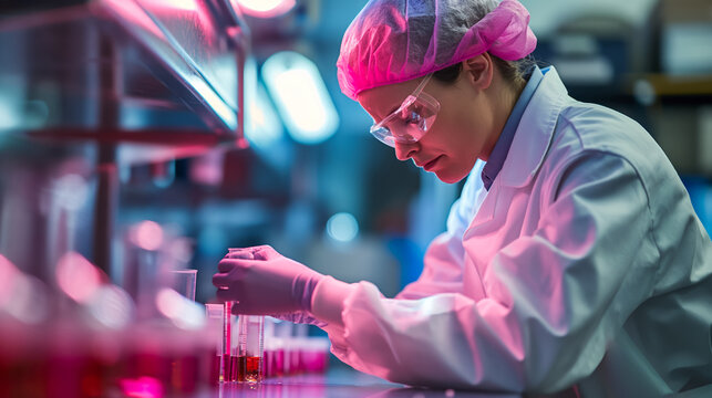 A microbiologist culturing bacteria from a water sample to assess contamination 