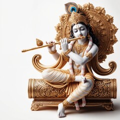 Fototapeta premium Lord Shri Krishna Playing Flute