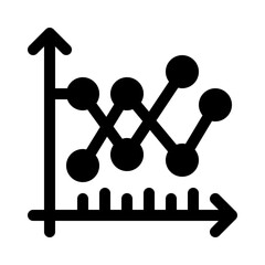 line graph glyph icon
