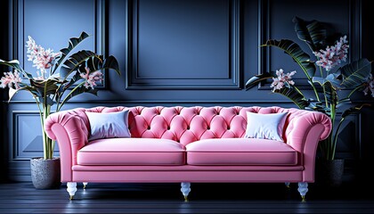 pink sofa UHD Wallpapar