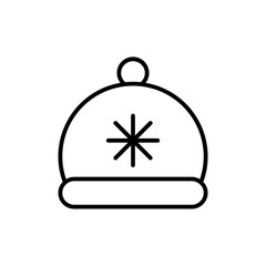 Fototapeta premium beanie line icon