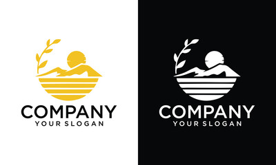 Landscape logo inspiration vector template
