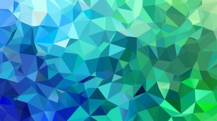 Obraz premium green and blue colors, vector illustration of a low poly background, a lowpoly geometric texture, and a polygonal pattern, flat design 