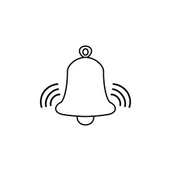 Bell vector icon. Toller icon. Vector flat sign.