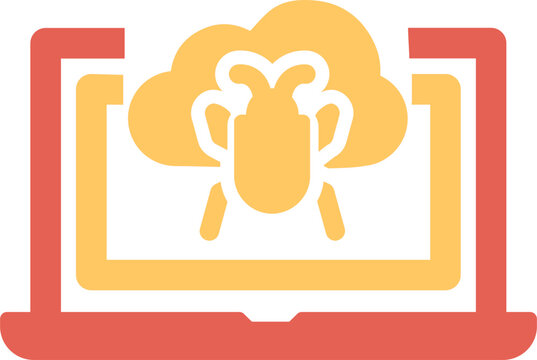 Bug Cloud Vector Icon