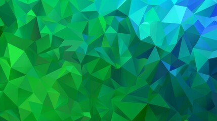 Obraz premium green and blue colors, vector illustration of a low poly background, a lowpoly geometric texture, and a polygonal pattern, flat design 