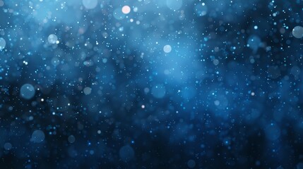 Fototapeta premium Gradient from navy to icy blue with light trails and glowing dots creating a serene winter ambiance in a background backdrop