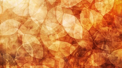 Autumn-themed geometric shapes with shimmering effect and soft textures backdrop