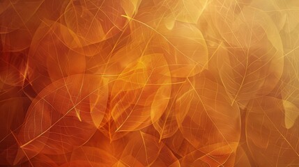 Background with autumn hues interlocking shapes light effect and leaf textures backdrop