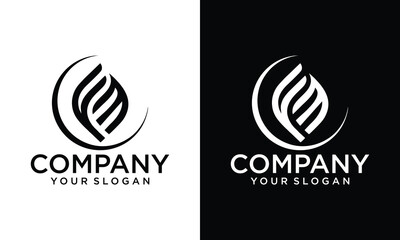 Initial letter mf or fm logo vector design templates