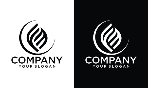 Initial letter mf or fm logo vector design templates