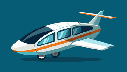 A tingedge air taxi with a sleek and aerodynamic design offering quick and effortless transportation for those who value both style and efficiency.. Vector illustration