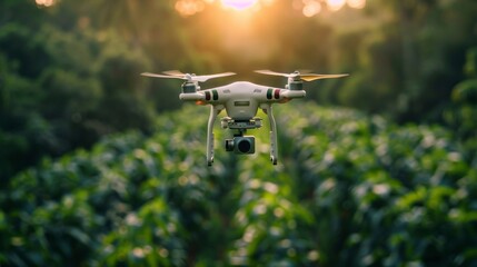 Fototapeta premium AI-driven drones, automated irrigation systems, and data analysis tools.