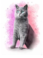 Fototapeta premium Beautiful gray cat