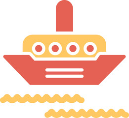 Steamship Vector Icon