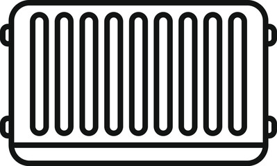 Vector illustration of an outline sardine tin can for logos, icons, and design elements