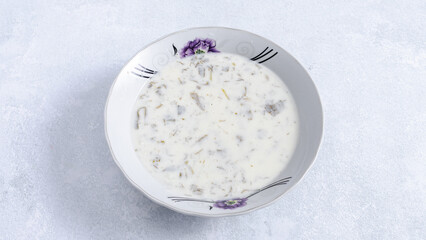 Azerbaijani yogurt soup bowl - Dovga