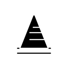 traffic cone glyph icon