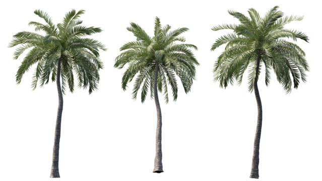set of palm tree cut out 