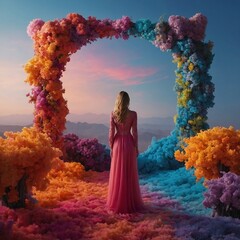 girl and realax magicle place