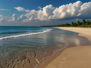 Fototapeta premium Beautiful Tropical Beach Background Travel Vacation