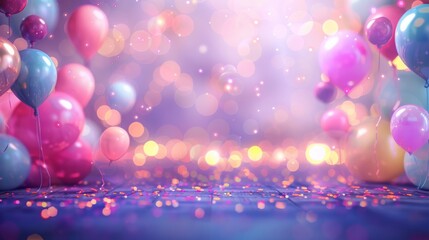 toddlers birthday party, celebration, child, happiness, holiday, confetti, cake, copy and text space, 16:9