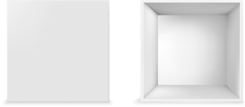 White box mock up top view