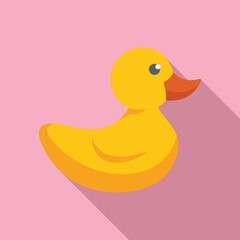 Bright and playful isometric rubber duck vector illustration for kids' games and playtime in the bathtub