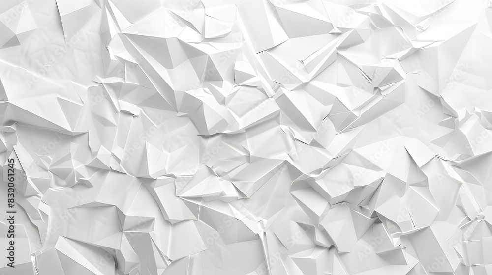 Poster white polygon textured background. generative ai.