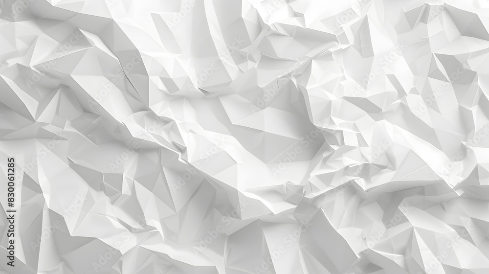 Poster white polygon textured background. generative ai.