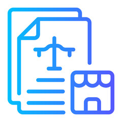 legal document gradient icon