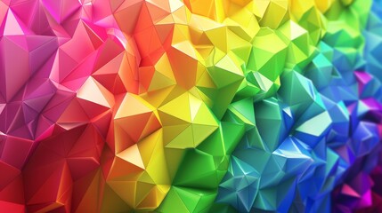 LGBTQ rainbow color spectrum, low polygon background, website background