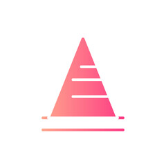 traffic cone gradient icon