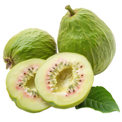 A guava isolated on white background.