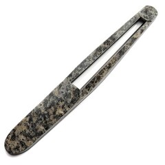 Obraz premium Granite tongs with a rough, textured handle, isolated solid white background