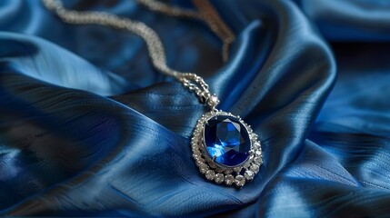 Fototapeta premium gem, diamond, luxury, gift, blue, jewellery, precious, fashion, brilliant, expensive, gemstone, gold, jewel, jewelry, shiny, beauty, beautiful, carat, crystal, royal, silver, necklace, sapphire, isola