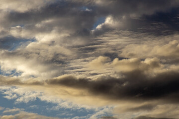 beautiful clouds in a blue sky