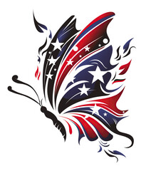 Obraz premium american flag butterfly