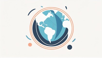 globe vector icon on white background