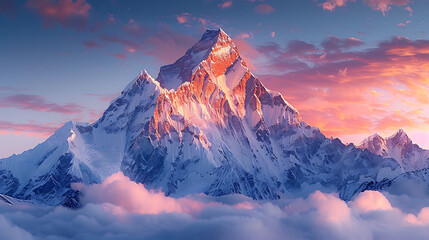 majestic image of K2 mountain towering peak rising majestically above Karakoram Range GilgitBaltistan second highest mountain world K2 symbol of Pakistan's natural beauty challenge mountaineer seeking