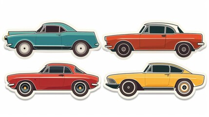 Fototapeta premium variation of retro stickers vector
