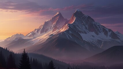 Beautiful natural scenery of mountain