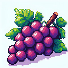 pixel illustration of grapes 
