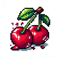 Fototapeta premium pixel illustration of Cherry