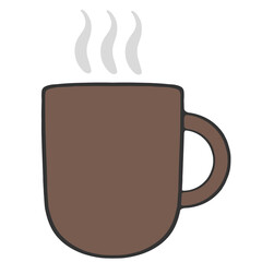 brown hot drink icon illustration