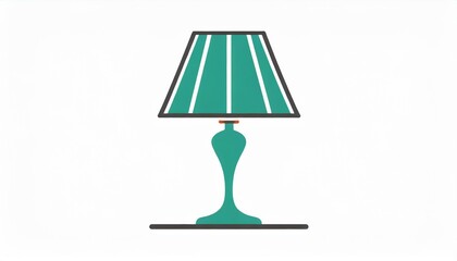 Obraz premium table lamp vector icon on white background