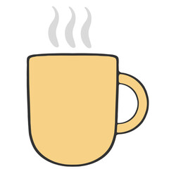 khaki hot drink icon illustration